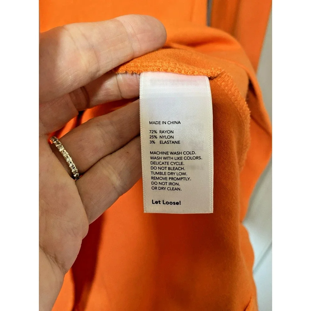 Kate Spade Saturday Dress Womens XS Orange Ponte‎ Knit Square Neck Stretch Mini